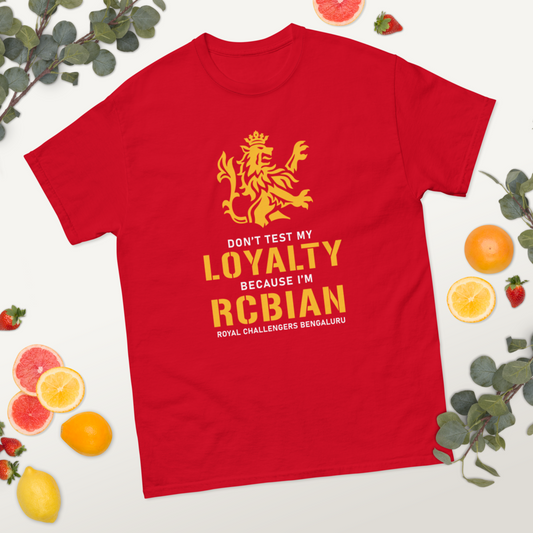 RCB Fan Forever: Don't Test My Loyalty Unisex classic T-Shirt